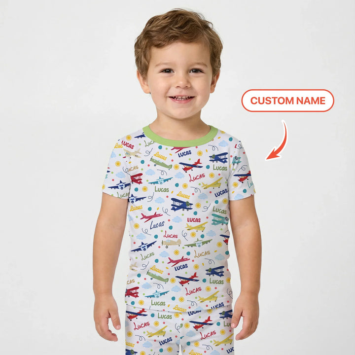 Zweiteiliges, kurzärmliges Pyjama-Set mit Marienkäfern