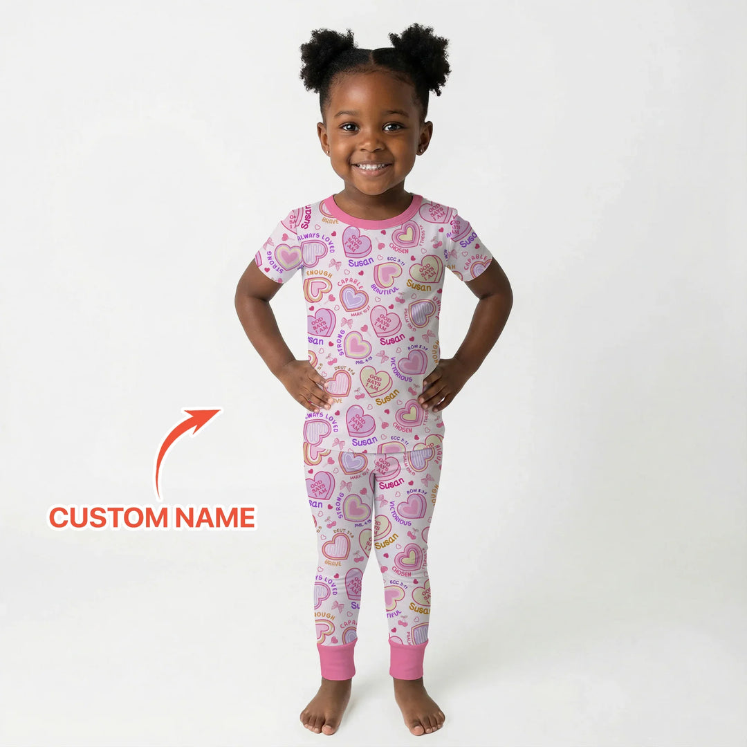 Zweiteiliges, kurzärmliges Pyjama-Set mit Marienkäfern
