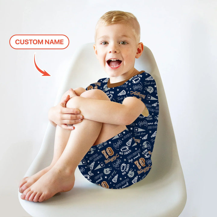 Zweiteiliges Pyjama-Set mit kurzen Ärmeln und Shorts im Sommer-Design