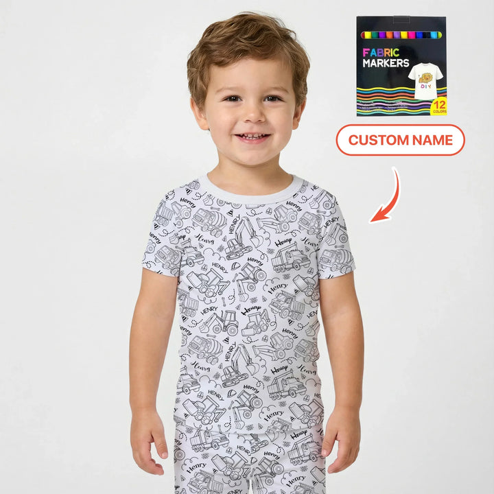 Zweiteiliges, kurzärmliges Pyjama-Set mit Marienkäfern