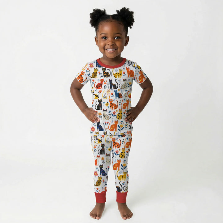 Zweiteiliges, kurzärmliges Pyjama-Set mit Marienkäfern