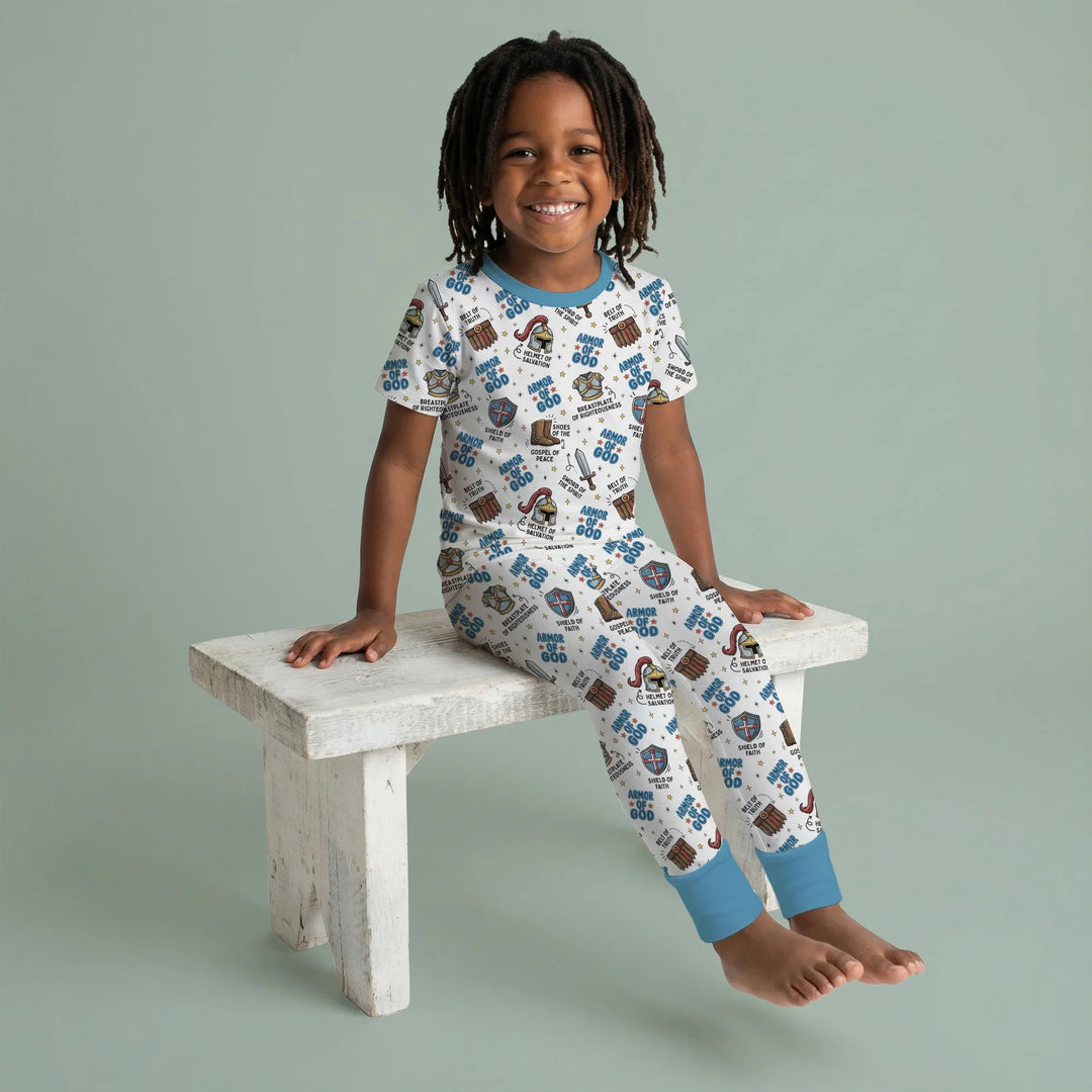 Zweiteiliges, kurzärmliges Pyjama-Set mit Marienkäfern