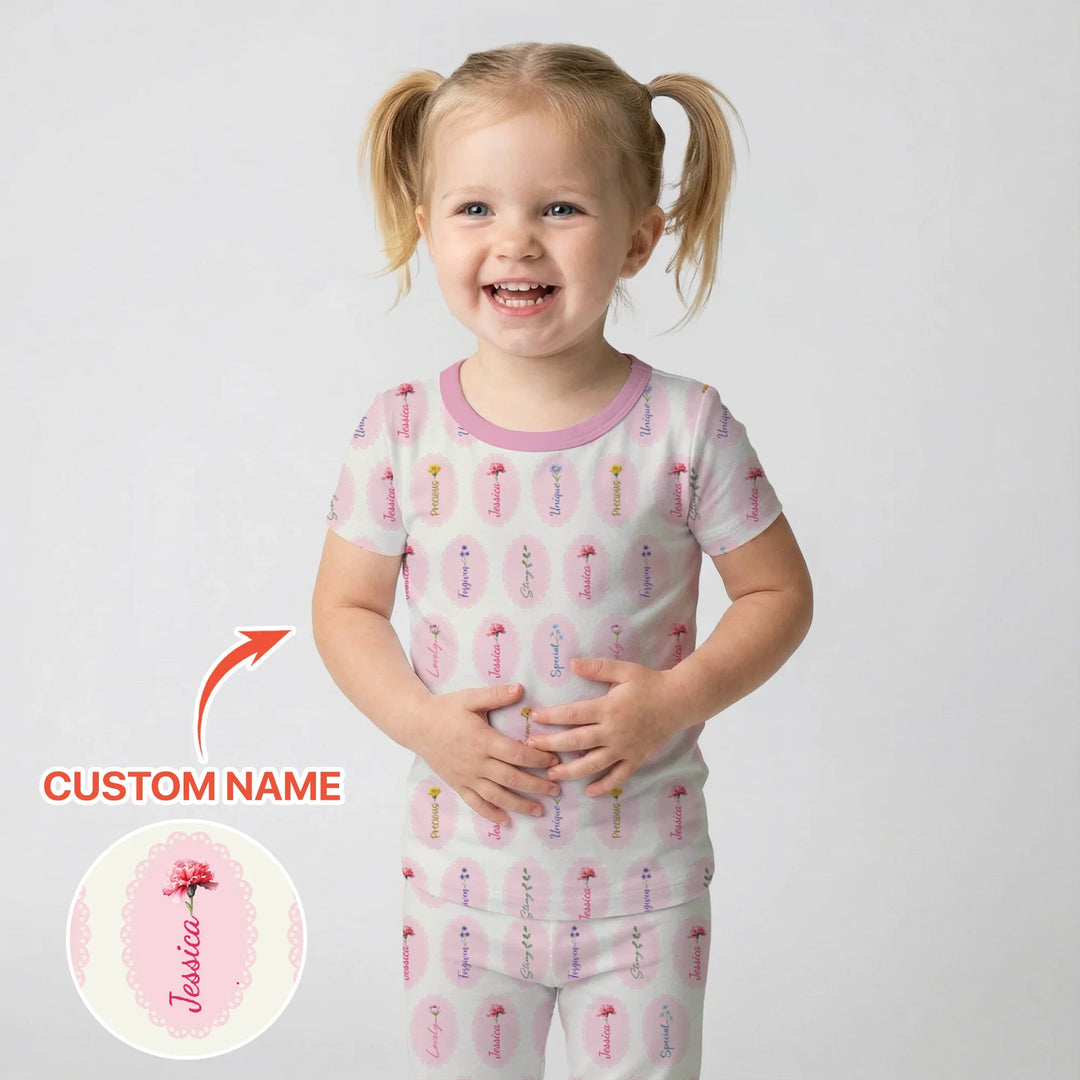 Zweiteiliges, kurzärmliges Pyjama-Set mit Marienkäfern