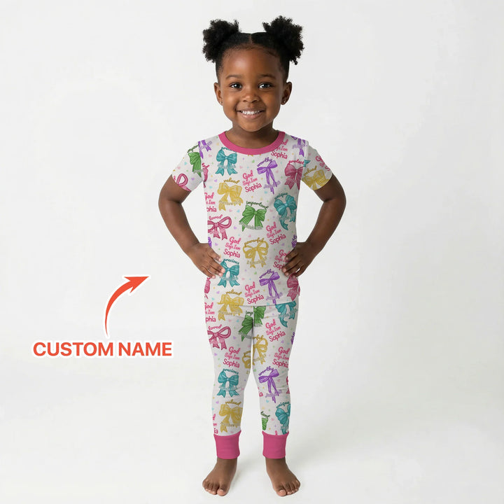 Zweiteiliges, kurzärmliges Pyjama-Set mit Marienkäfern