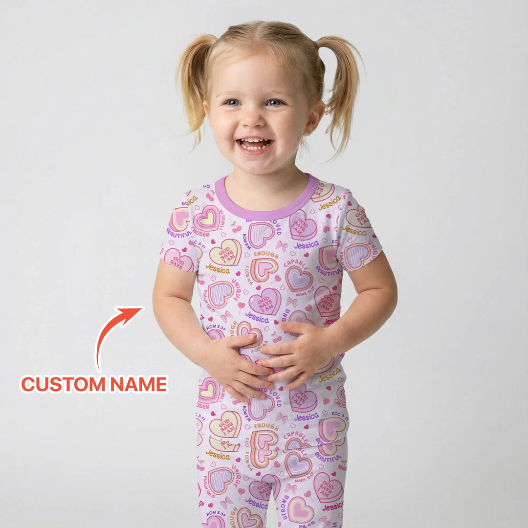 Zweiteiliges, kurzärmliges Pyjama-Set mit Marienkäfern