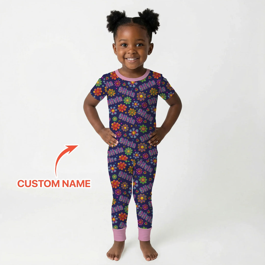 Zweiteiliges, kurzärmliges Pyjama-Set mit Marienkäfern