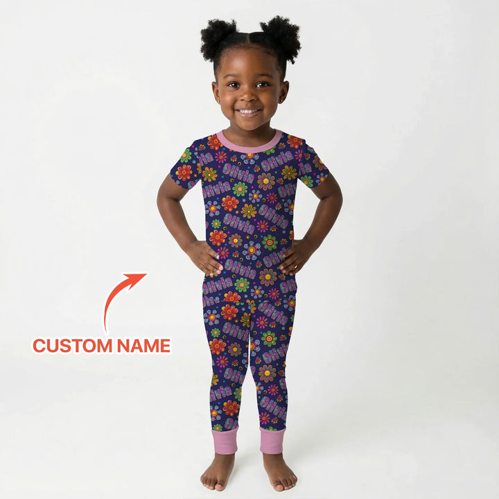 Zweiteiliges, kurzärmliges Pyjama-Set mit Marienkäfern