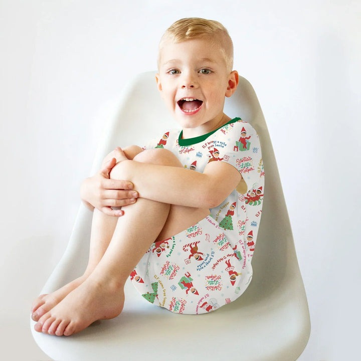 Template Zweiteiliges Pyjama-Set mit kurzen Ärmeln und Shorts
