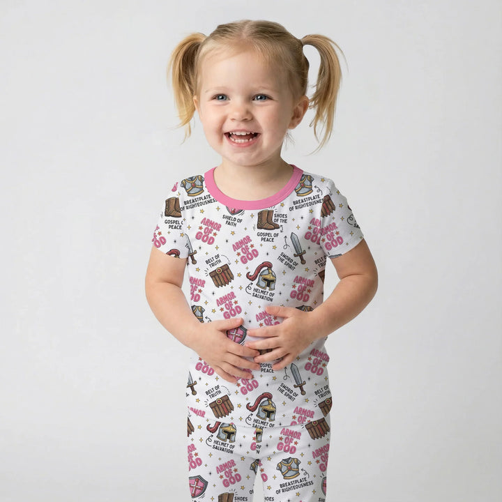 Zweiteiliges, kurzärmliges Pyjama-Set mit Marienkäfern