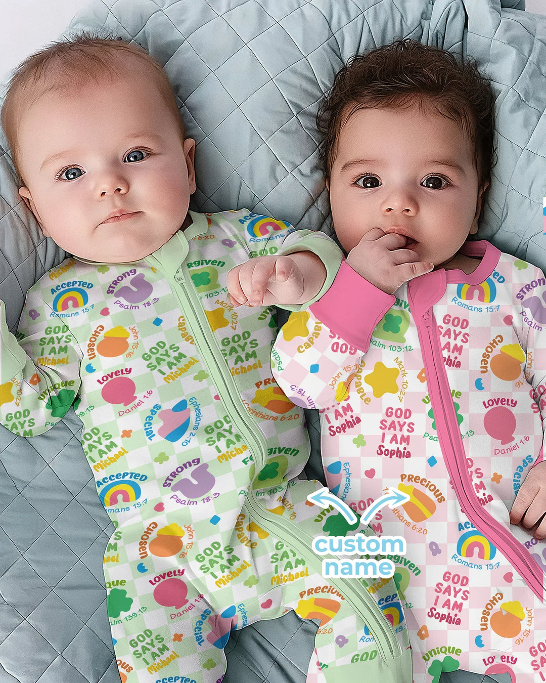 Gerippte Babykleidung mit individuellem Foto - Weich &amp; Skizzenhaft