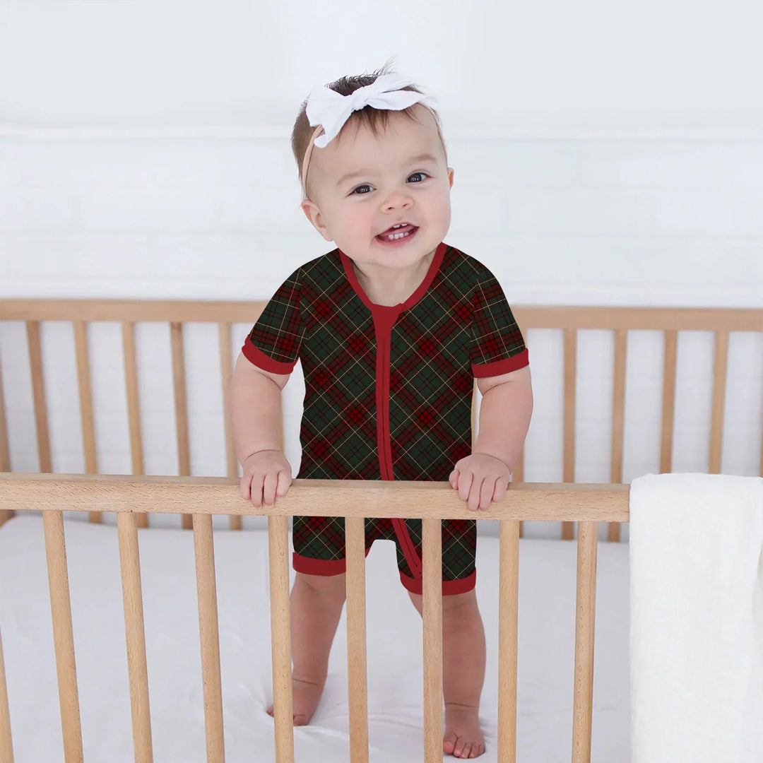 Merry Plaids Bamboo Shorty Zippy