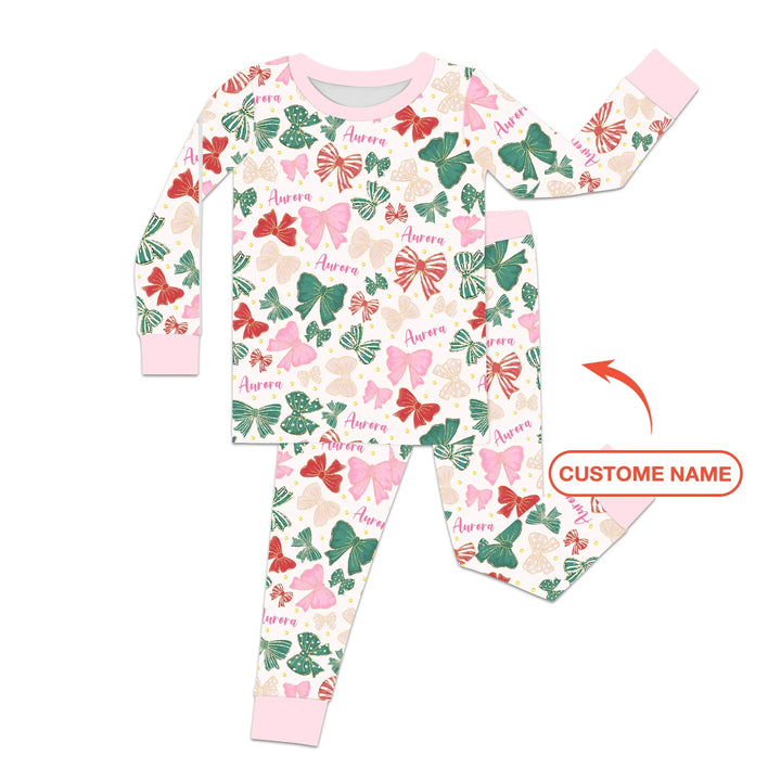 Zweiteiliges Langarm-Pyjama-Set mit Sommerfrüchten