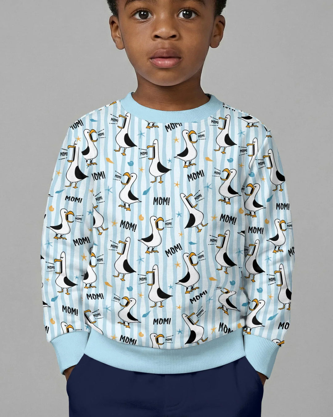 Seagull mom Mom MOM Bamboo Crewneck Sweatshirt