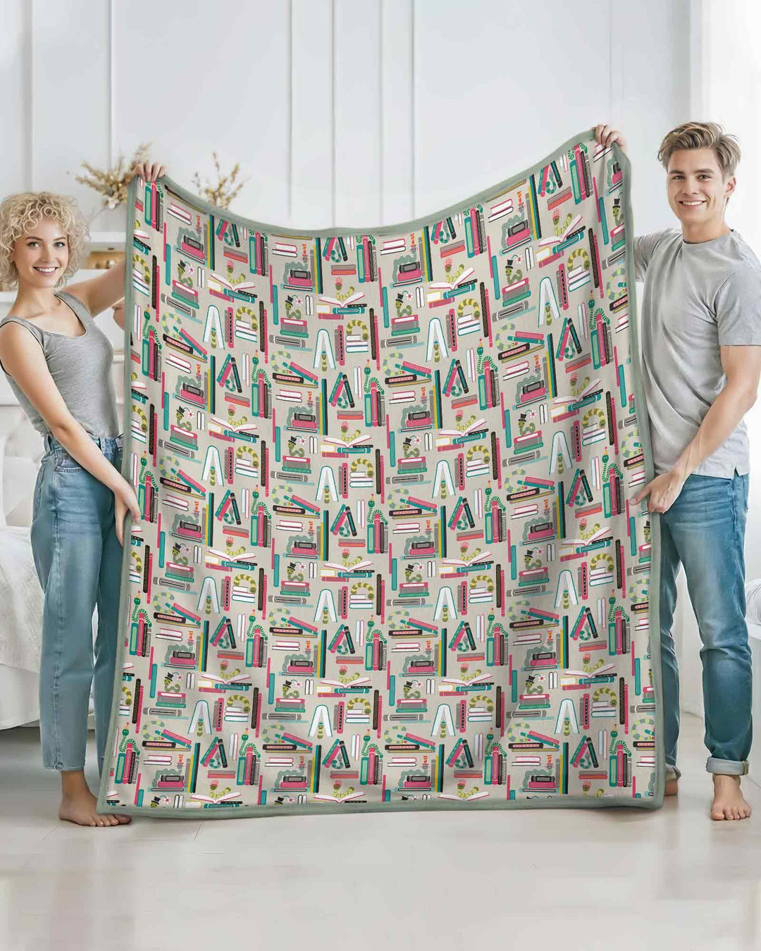 Bookworm Adventures Bamboo Blanket