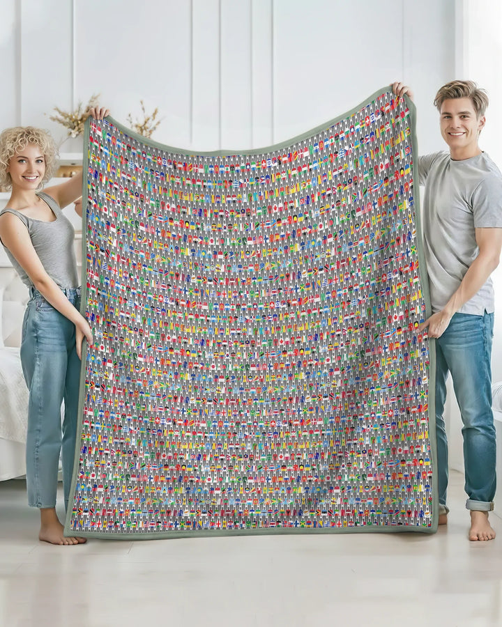 Around The World Bamboo Blanket
