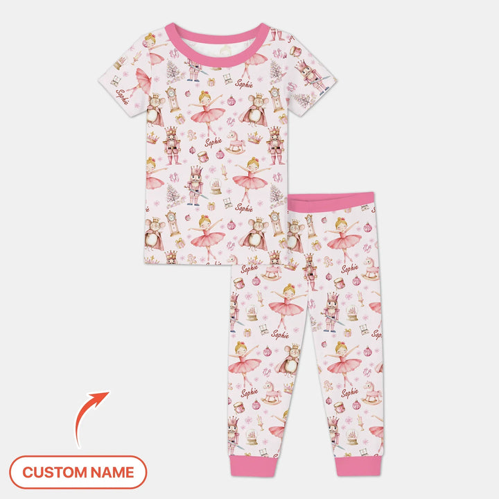 Zweiteiliges, kurzärmliges Pyjama-Set mit Marienkäfern