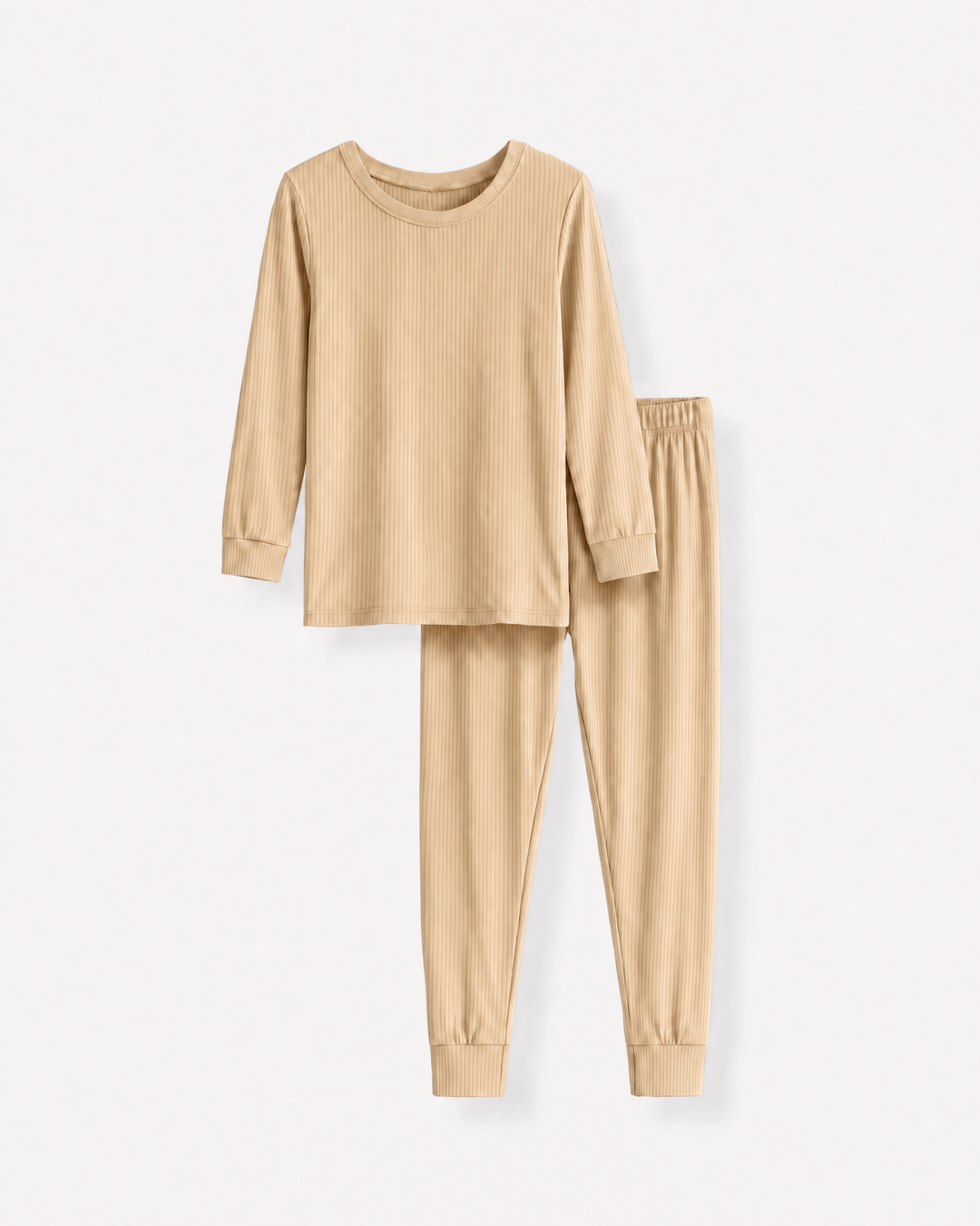 Ribbed Bamboo Two Piece Long Sleeve Pajama Set