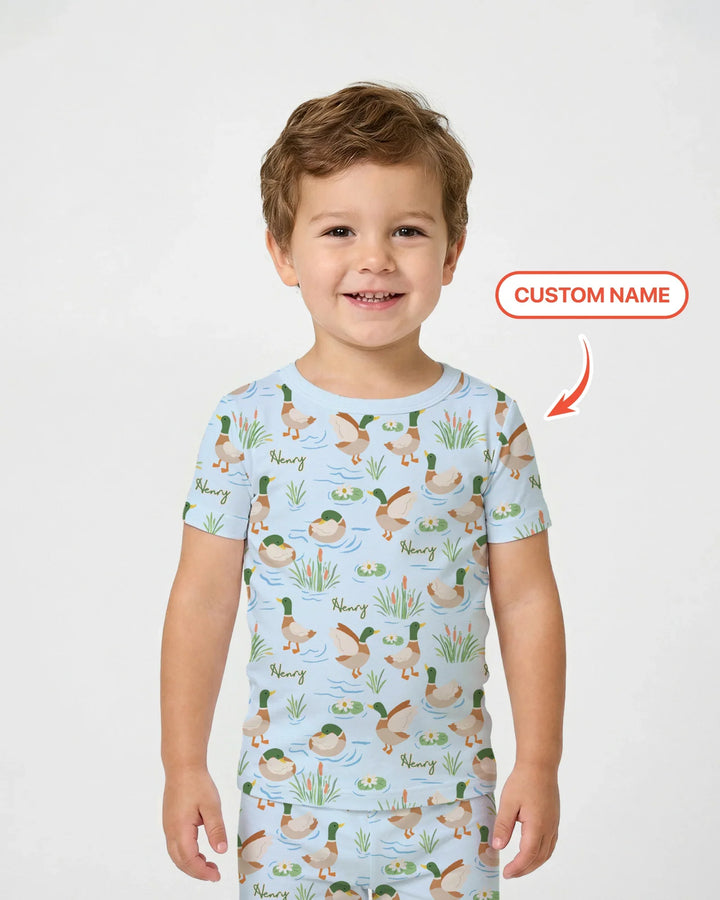 Zweiteiliges, kurzärmliges Pyjama-Set mit Marienkäfern