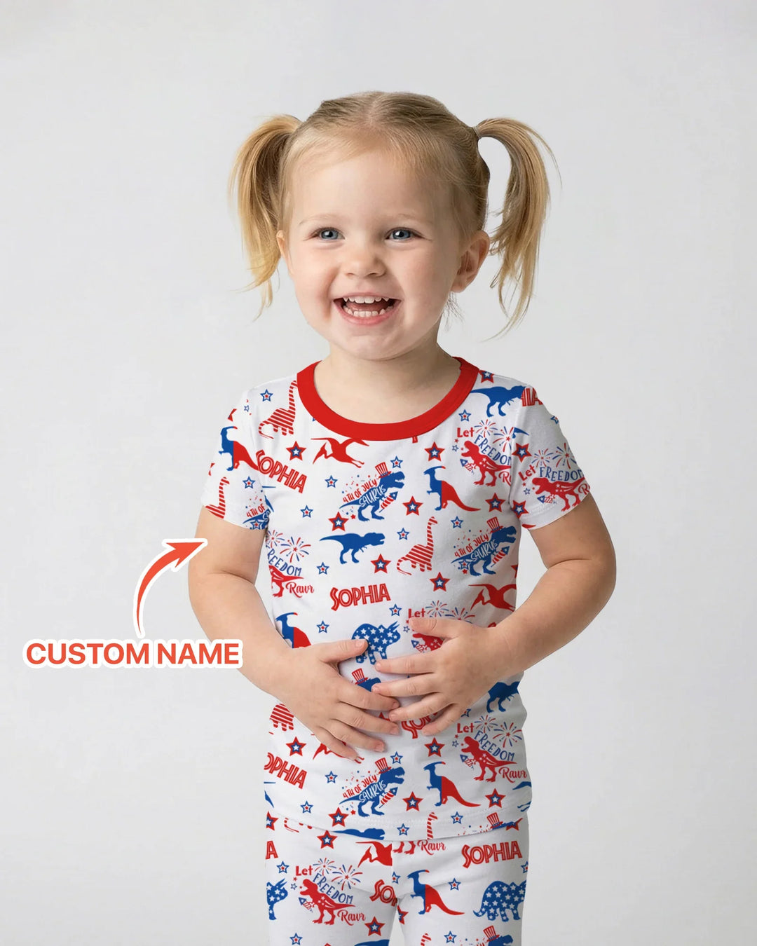Zweiteiliges, kurzärmliges Pyjama-Set mit Marienkäfern