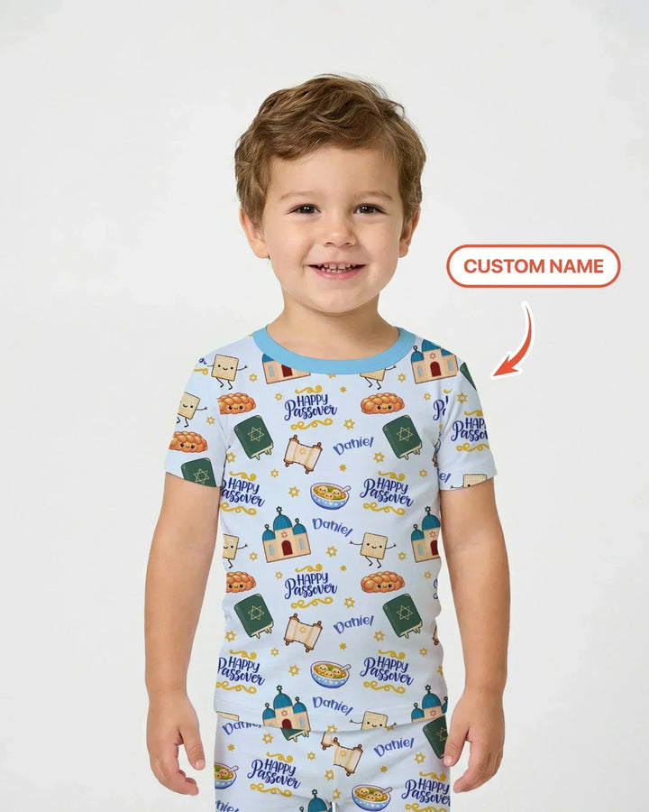 Zweiteiliges, kurzärmliges Pyjama-Set mit Marienkäfern