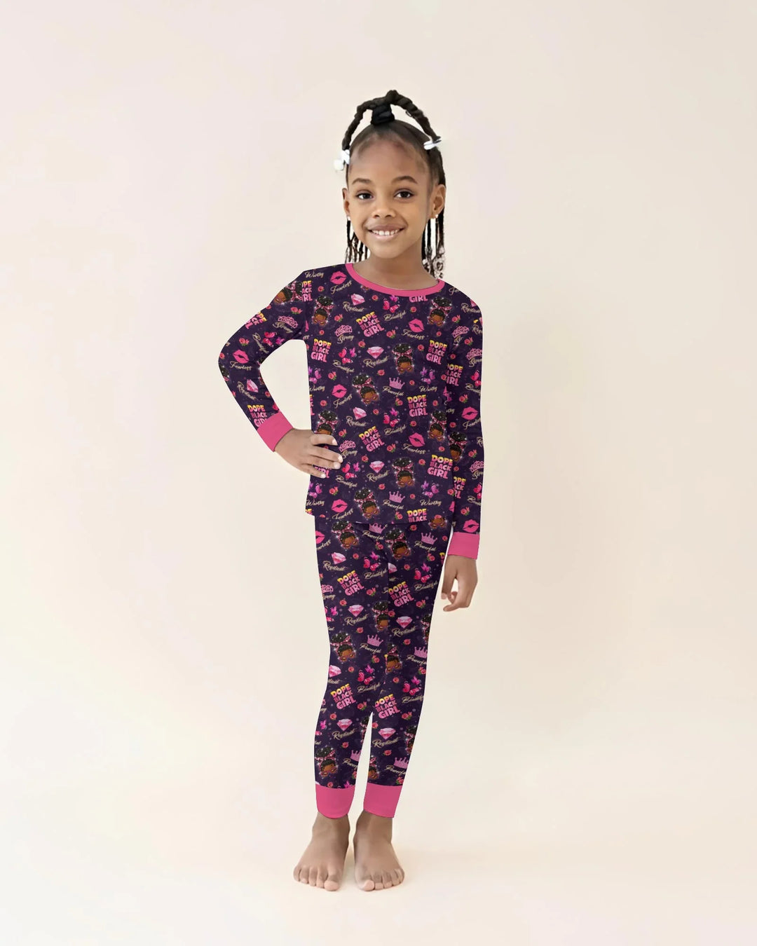 Zweiteiliges Langarm-Pyjama-Set mit Sommerfrüchten