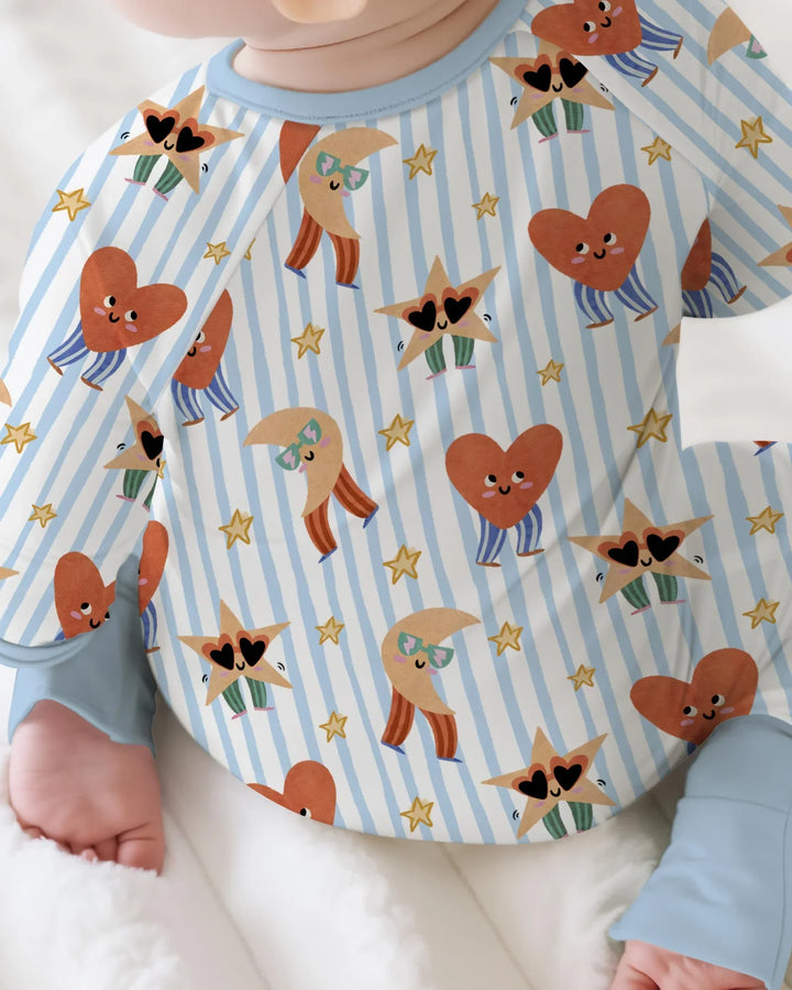 Gerippte Babykleidung mit individuellem Foto - Weich &amp; Skizzenhaft
