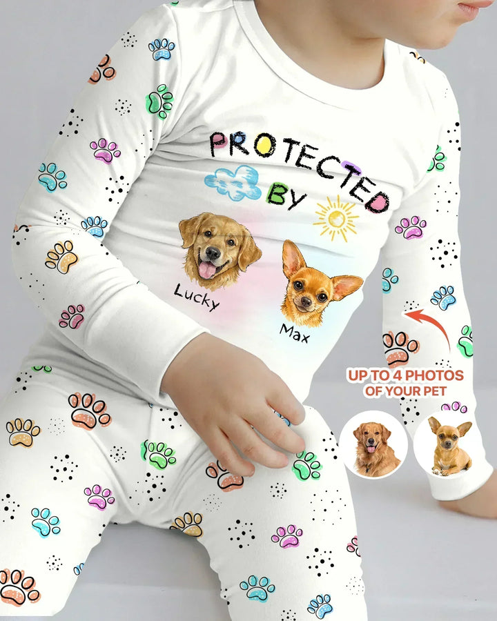 Zweiteiliges Langarm-Pyjama-Set mit Sommerfrüchten