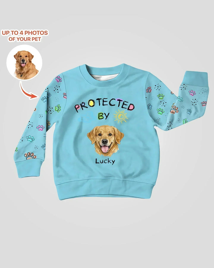 Personalisierbares Foto-Bambus-Rundhals-Sweatshirt „Protected By“