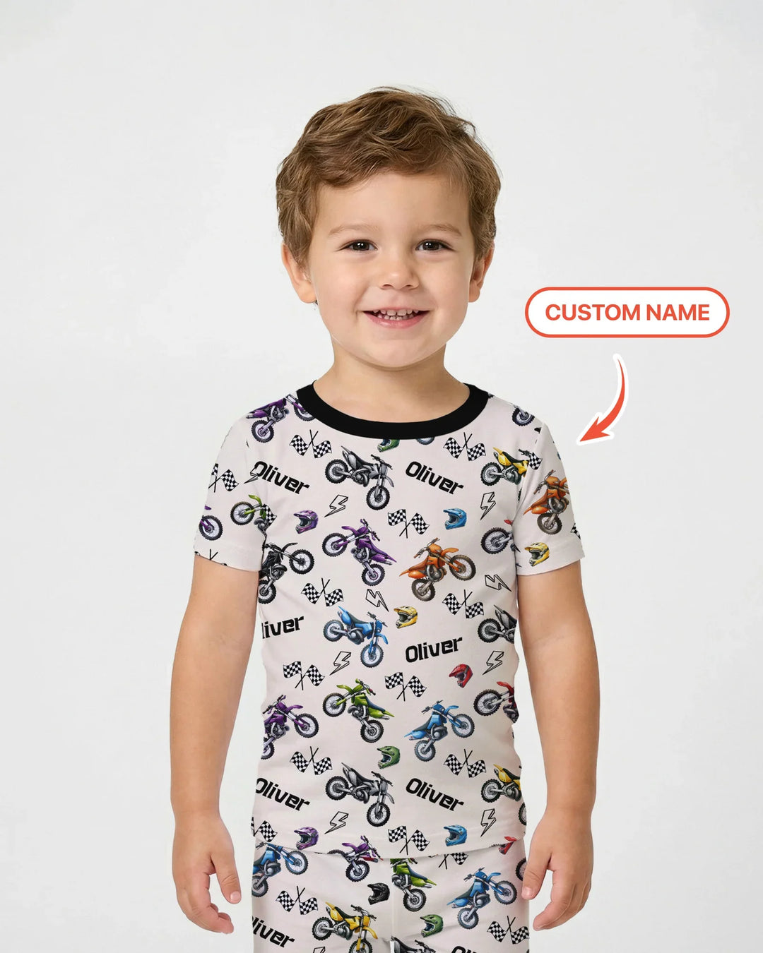 Zweiteiliges, kurzärmliges Pyjama-Set mit Marienkäfern