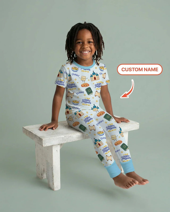 Zweiteiliges, kurzärmliges Pyjama-Set mit Marienkäfern