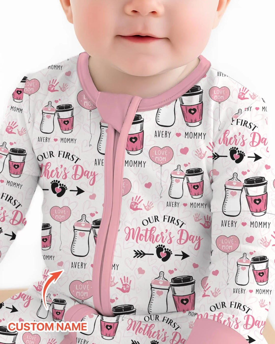 Gerippte Babykleidung mit individuellem Foto - Weich &amp; Skizzenhaft