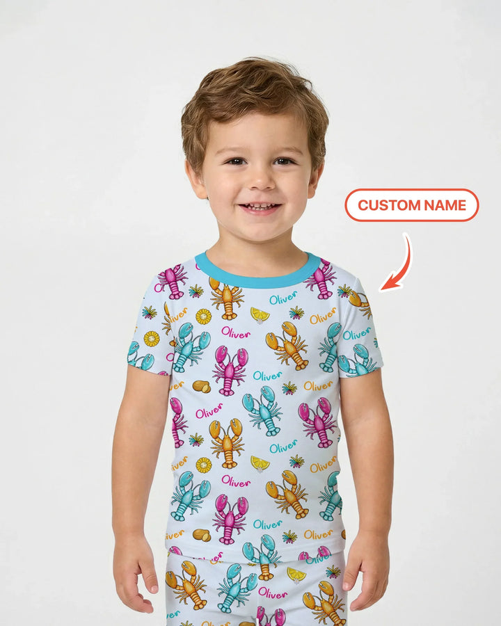 Zweiteiliges, kurzärmliges Pyjama-Set mit Marienkäfern