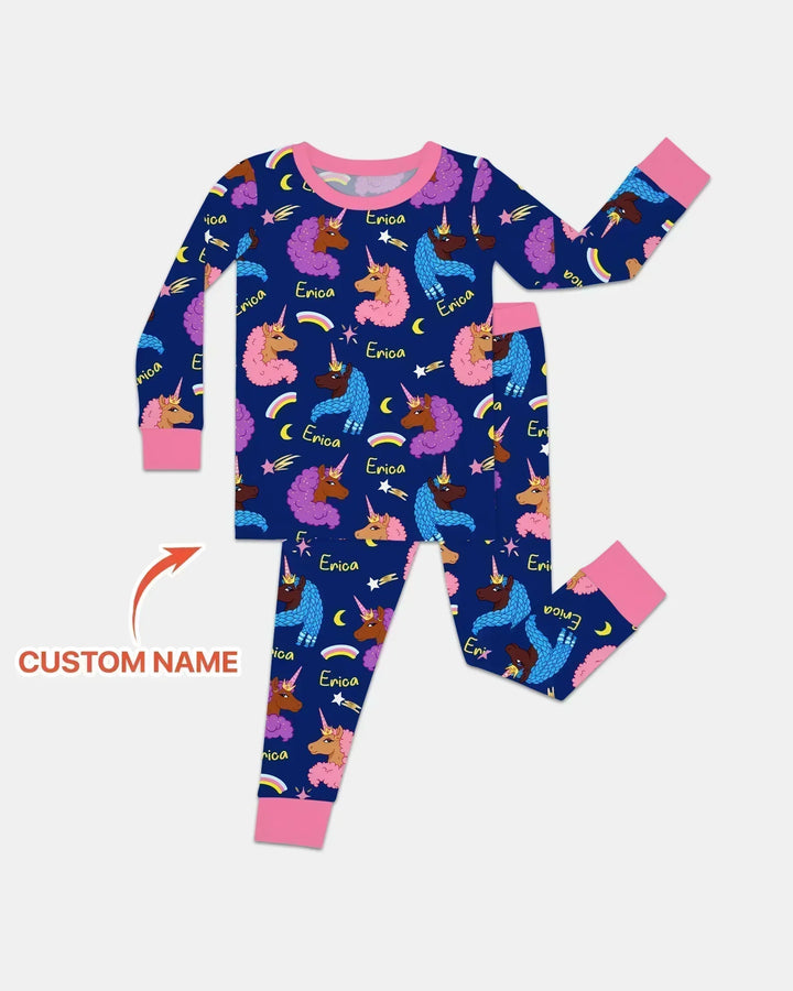 Zweiteiliges Langarm-Pyjama-Set mit Sommerfrüchten