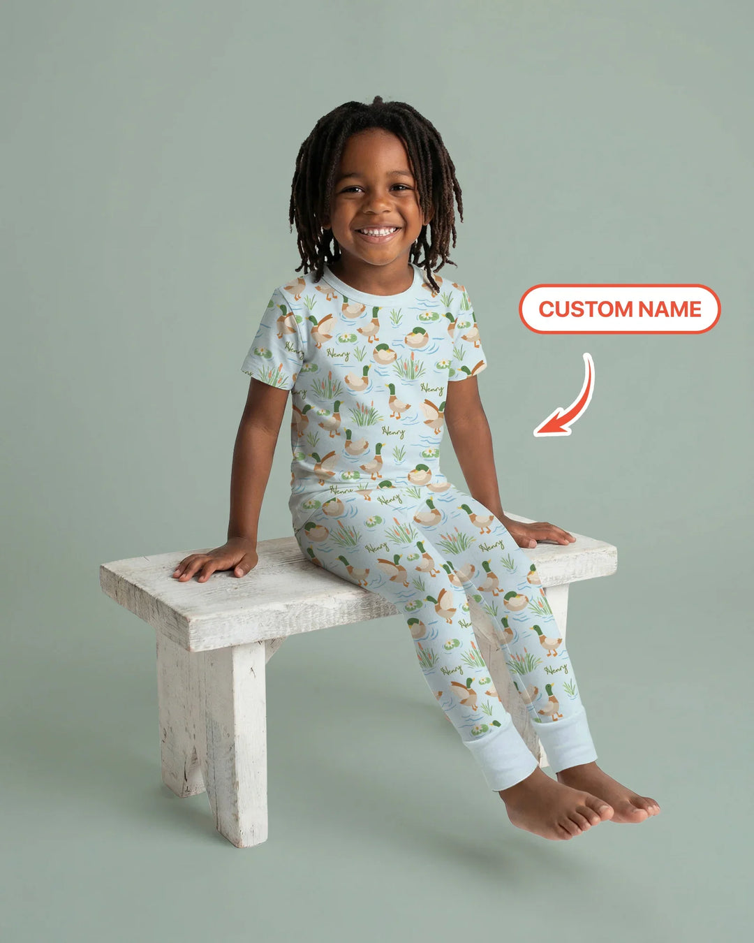 Zweiteiliges, kurzärmliges Pyjama-Set mit Marienkäfern