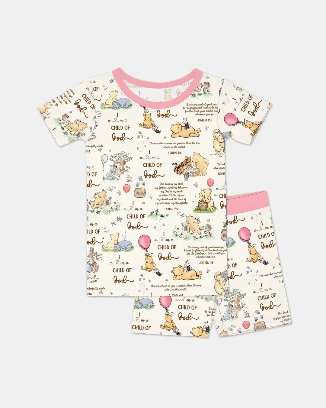 Template Zweiteiliges Pyjama-Set mit kurzen Ärmeln und Shorts