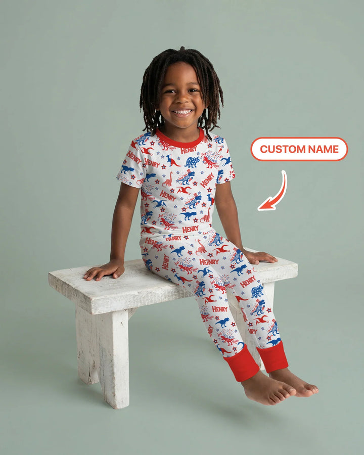 Zweiteiliges, kurzärmliges Pyjama-Set mit Marienkäfern