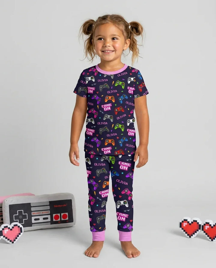 Zweiteiliges, kurzärmliges Pyjama-Set mit Marienkäfern