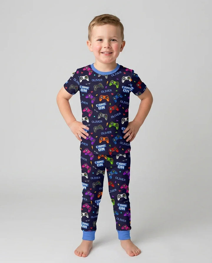 Zweiteiliges, kurzärmliges Pyjama-Set mit Marienkäfern