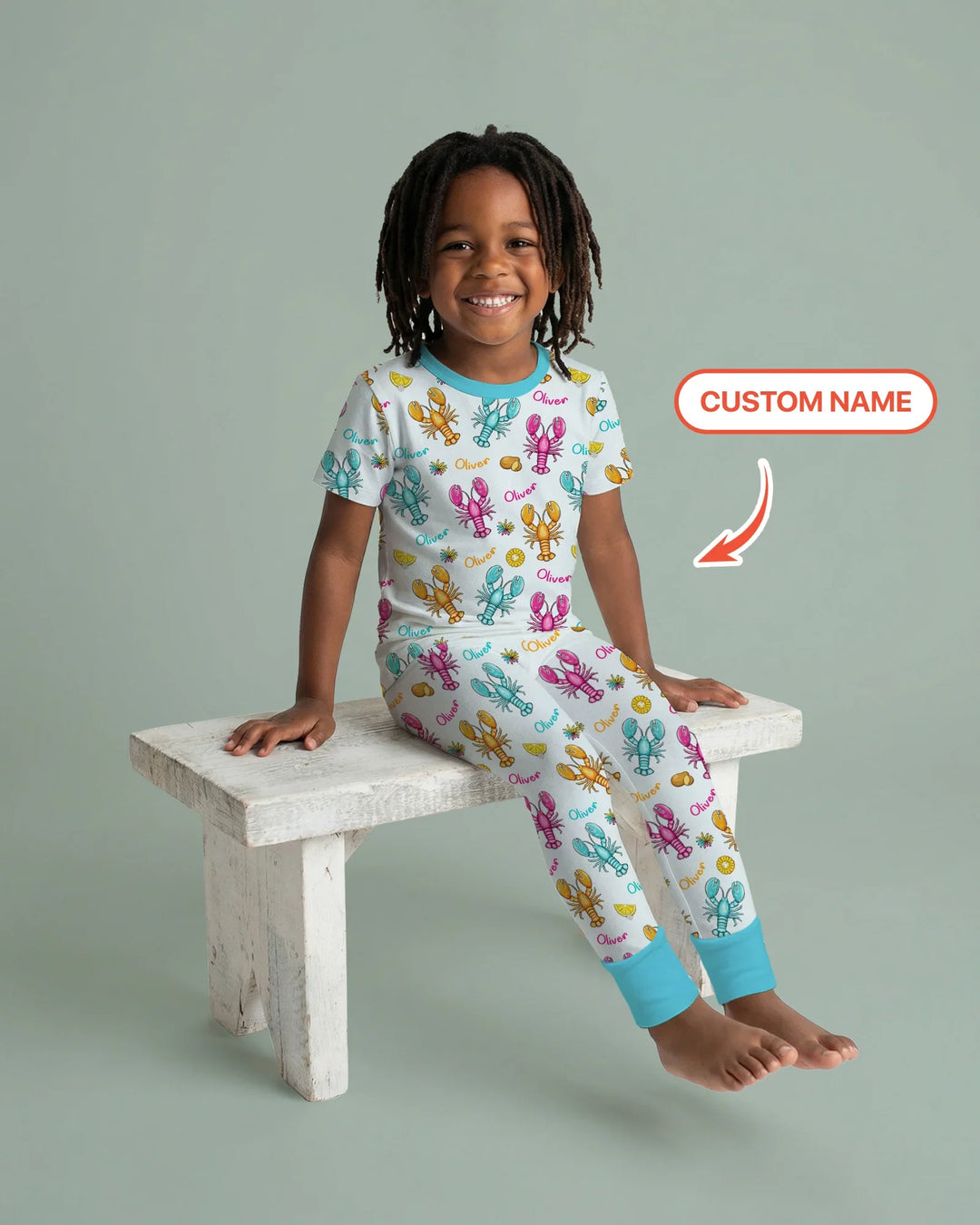 Zweiteiliges, kurzärmliges Pyjama-Set mit Marienkäfern