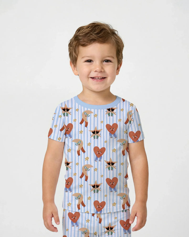 Zweiteiliges, kurzärmliges Pyjama-Set mit Marienkäfern