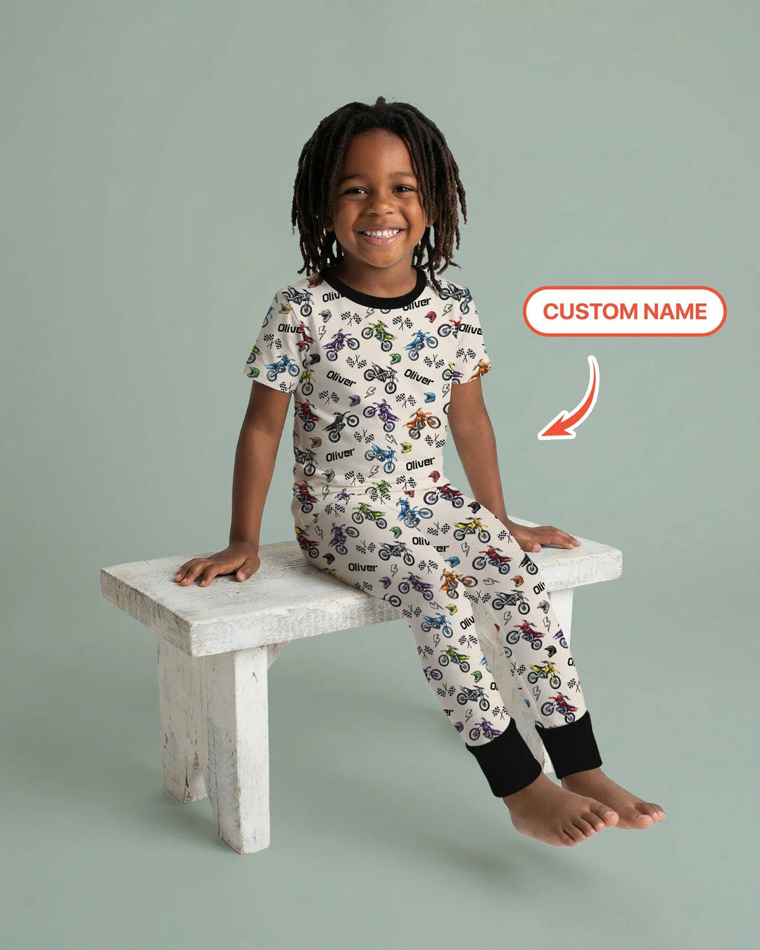 Zweiteiliges, kurzärmliges Pyjama-Set mit Marienkäfern