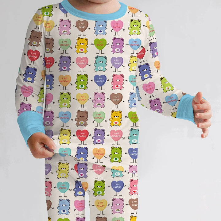 Zweiteiliges Langarm-Pyjama-Set mit Sommerfrüchten