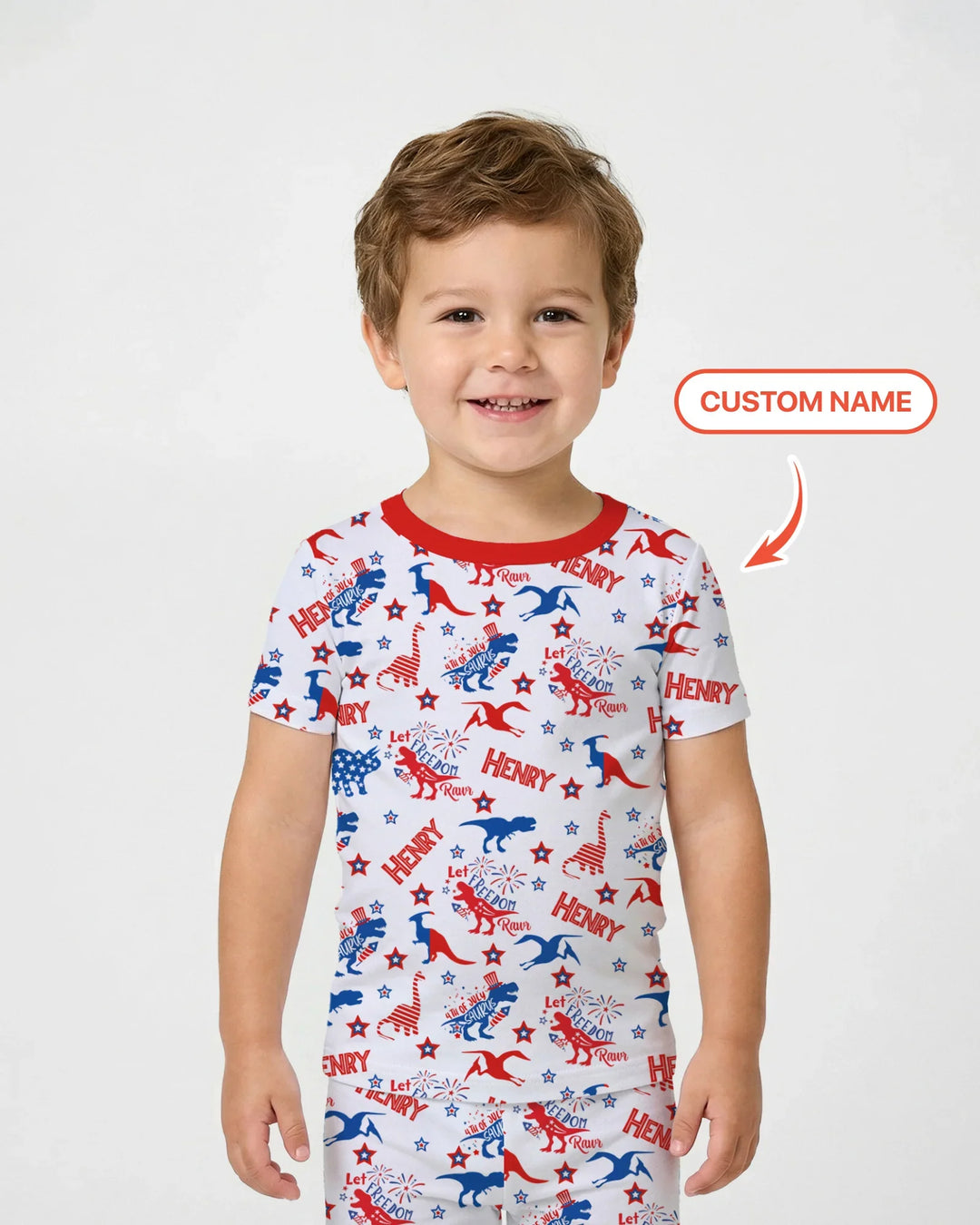 Zweiteiliges, kurzärmliges Pyjama-Set mit Marienkäfern