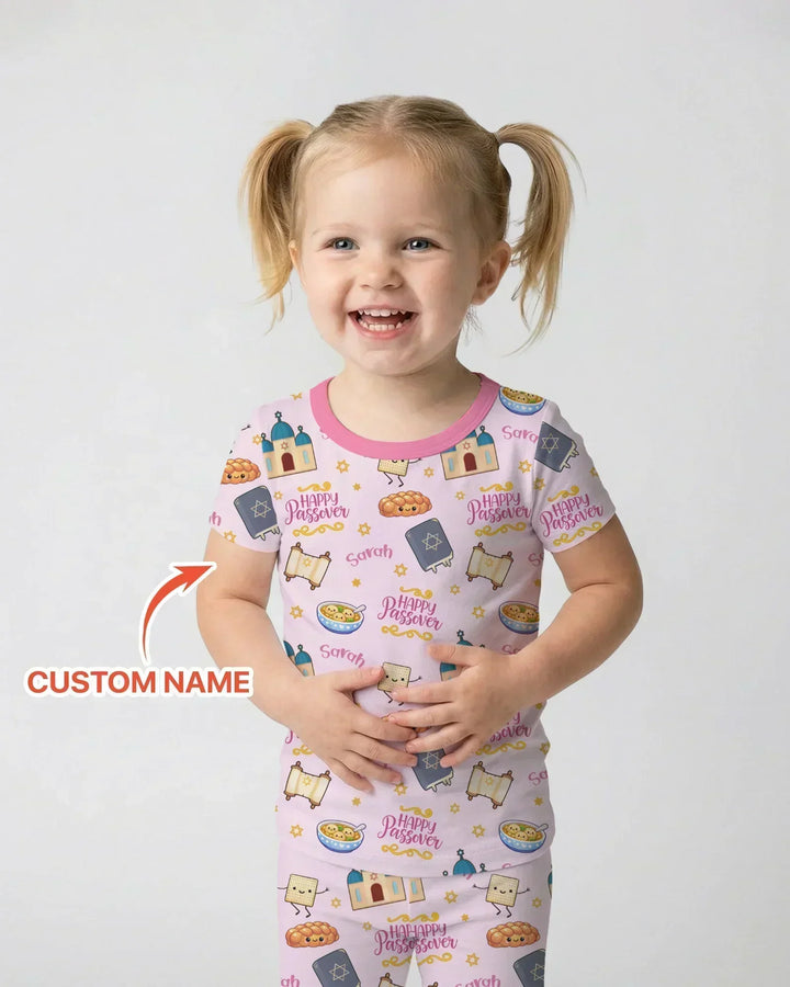 Zweiteiliges, kurzärmliges Pyjama-Set mit Marienkäfern