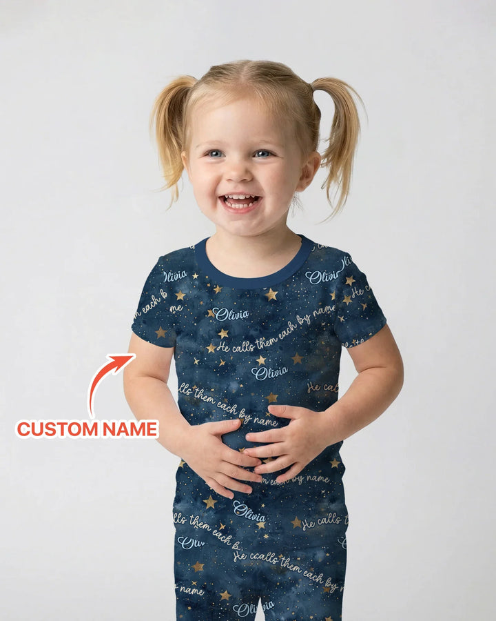 Called By Name — Personalized  Bamboo Two Piece Short Sleeve Pajama Set