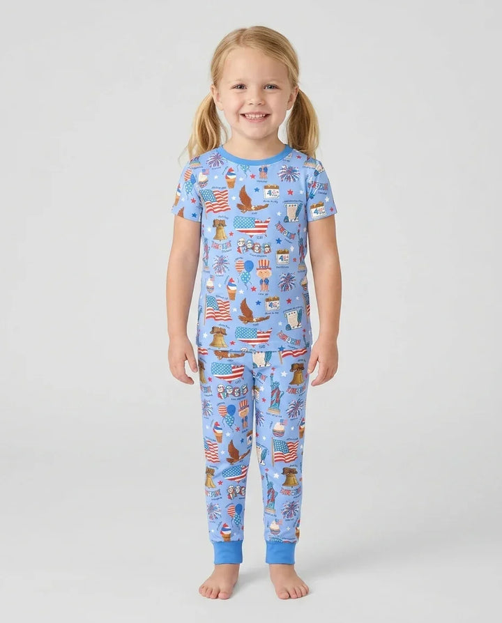 Zweiteiliges, kurzärmliges Pyjama-Set mit Marienkäfern