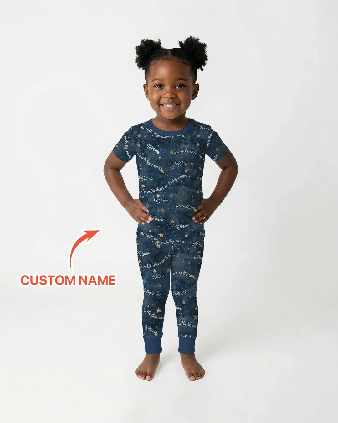 Called By Name — Personalized  Bamboo Two Piece Short Sleeve Pajama Set