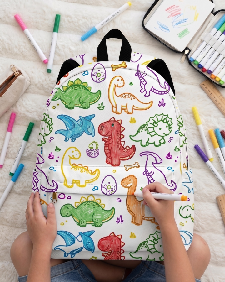 Jurassic Joy Colorable Backpack