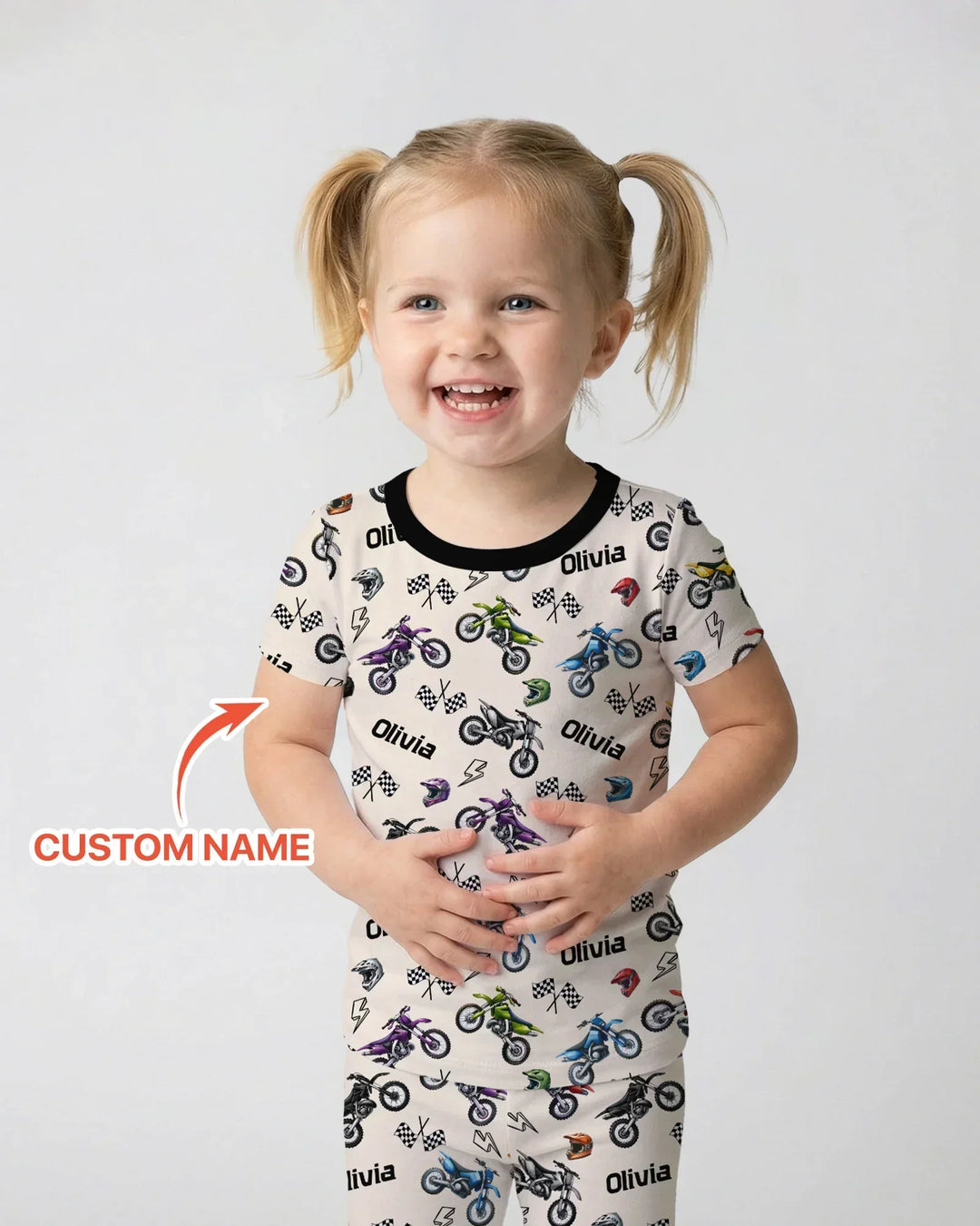 Zweiteiliges, kurzärmliges Pyjama-Set mit Marienkäfern