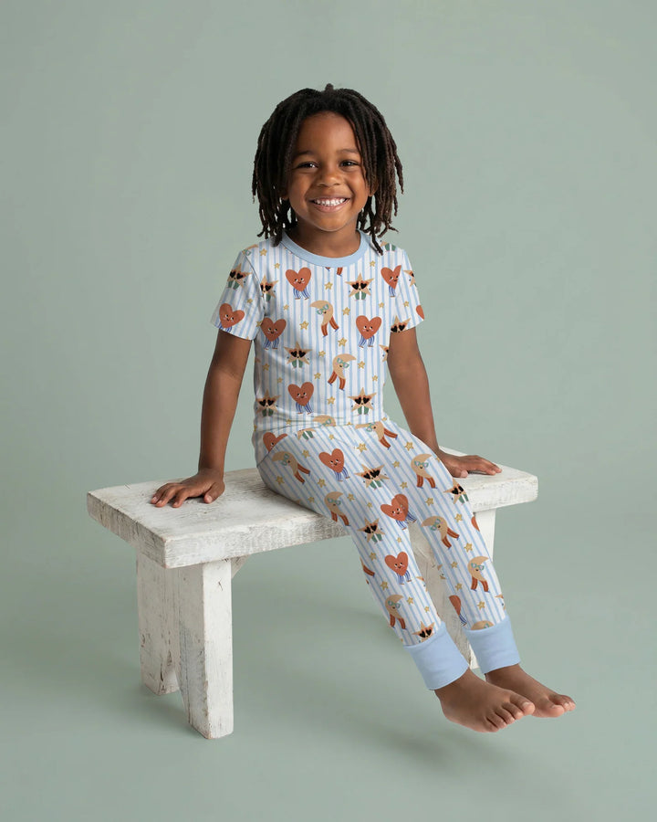 Zweiteiliges, kurzärmliges Pyjama-Set mit Marienkäfern
